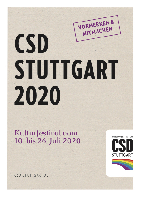 Christopher Street Day (CSD) 2020 in Stuttgart