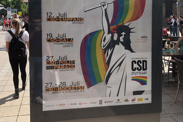 CLP-Kampagne zum CSD Stuttgart • City-Light-Poster (CLP)